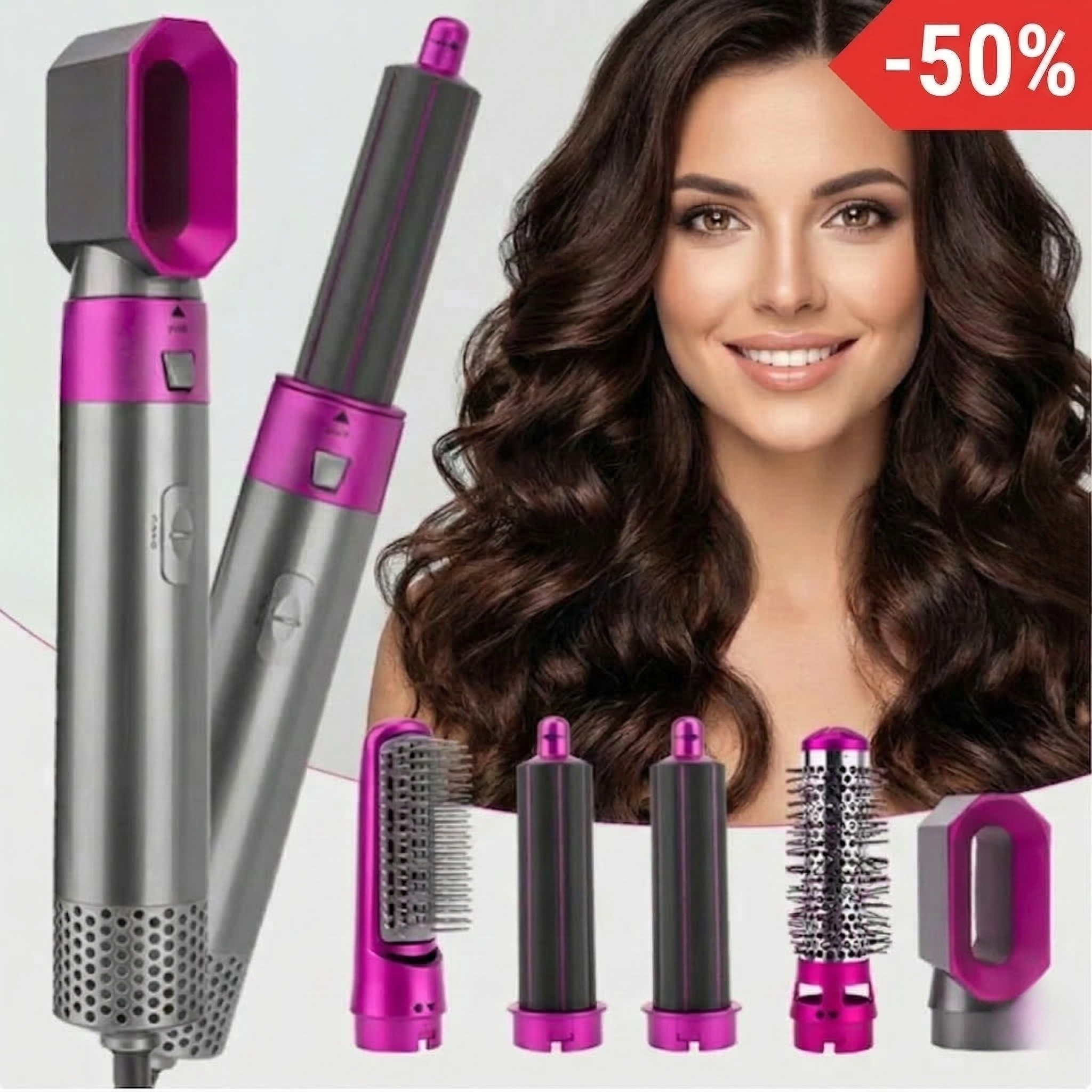 Aparat 5 in 1, Ondulator Profesional, Uscator, Perie Electrica, Perie de par