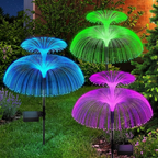 Set 4 Lămpi Solare LED Tip Palmier RGB - Iluminat Decorativ In Grădină