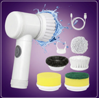 Peria de Curatare Magic Brush: Autonomie USB, 3 accesorii rotative pentru orice suprafață și putere mare de curățare!
